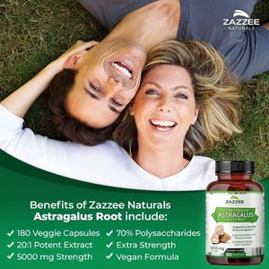 ZAZZEE NATURALS • ASTRAGALUS 5000 MG 180 CAPSULES