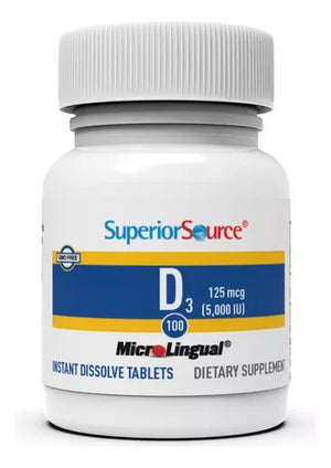 SUPERIOR SOURCE® D3 125 MCG 5000 IU 100 MICROLINGUALES TABLETS