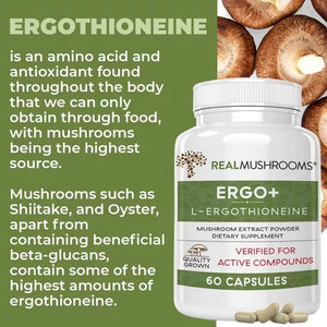 REAL MUSHROOMS™ L-ERGOTIONEINE 60 CAPSULES