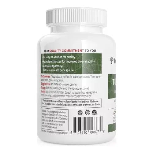 Real Mushrooms Turkey Tail 135 Cápsulas - Hi Vitamins