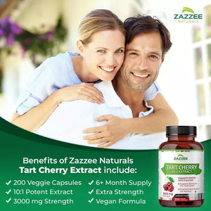 ZAZZEE NATURALS • TART CHERRY 3000MG 200 CAPSULES