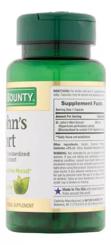 NATURE'S BOUNTY ST. JOHN'S WORT PILLS, 300MG, 100 CAPSULES