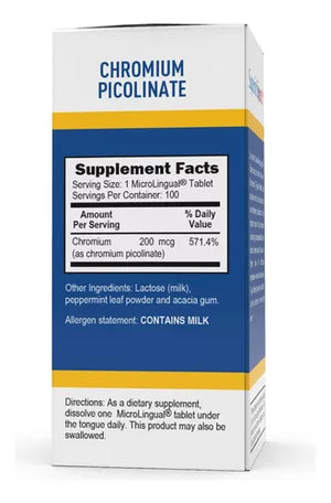 SUPERIOR SOURCE® CHROMIUM PICOLINATE 200 MCG 100 MICROLINGUAL TABLETS