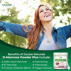 ZAZZEE NATURALS • D-MANNOSE POWDER PLUS 184 GRS 67 SERVINGS