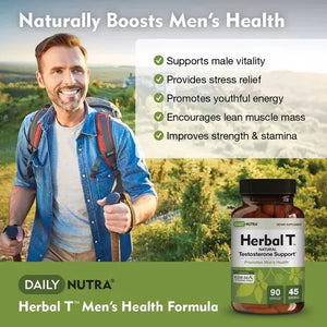 DAILY NUTRA® HERBAL T NATURAL TESTOSTERONE SUPPORT 90 CAPSULES