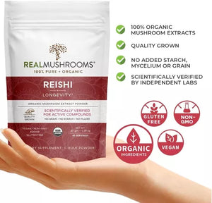 REAL MUSHROOMS™ REISHI LONGEVITY 1.59OZ 45 SERVINGS