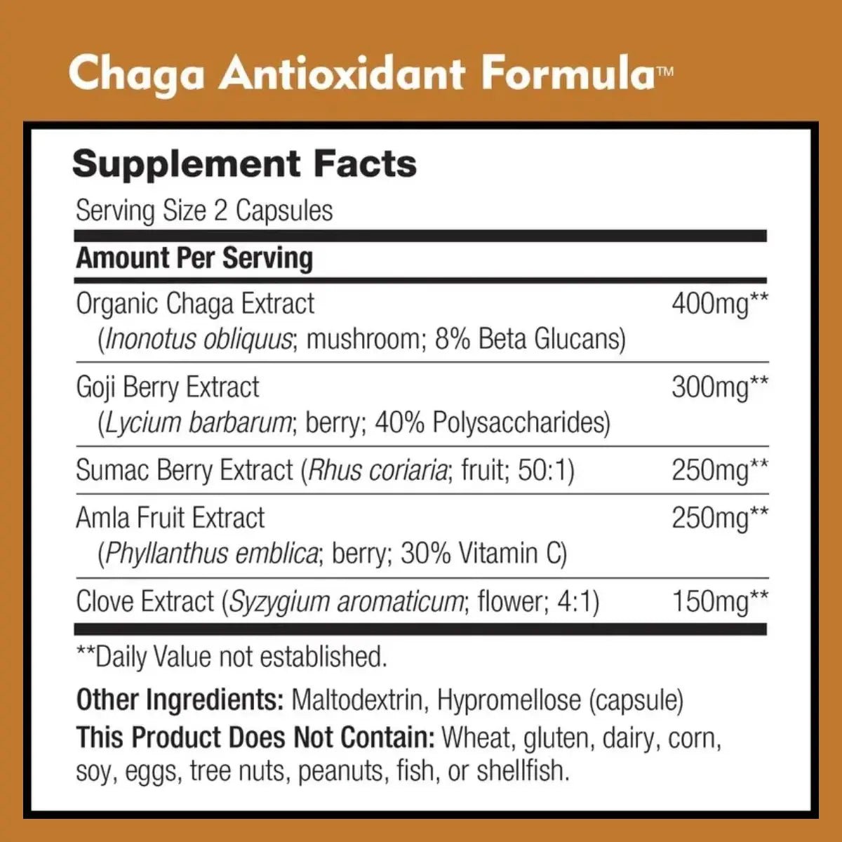 Daily Nutra® Chaga Fórmula Antioxidante 90 Cápsulas - Hi Vitamins