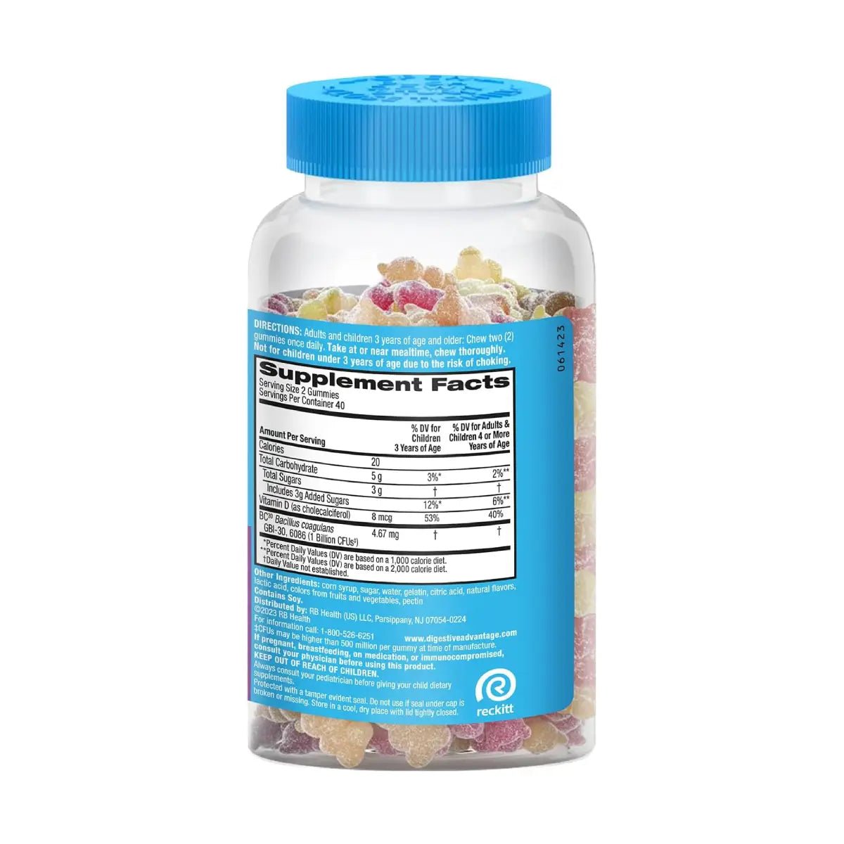 Digestive Advantage® Probióticos 3 en 1 con Vitamina D 80 Gomitas - Hi Vitamins
