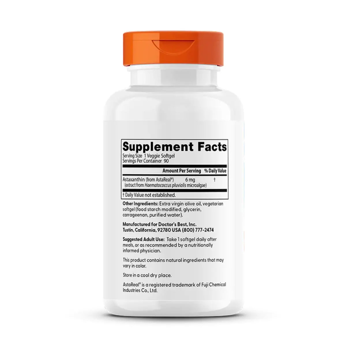 Doctor's Best Astaxantina 6 Mg 90 Cápsulas - Hi Vitamins