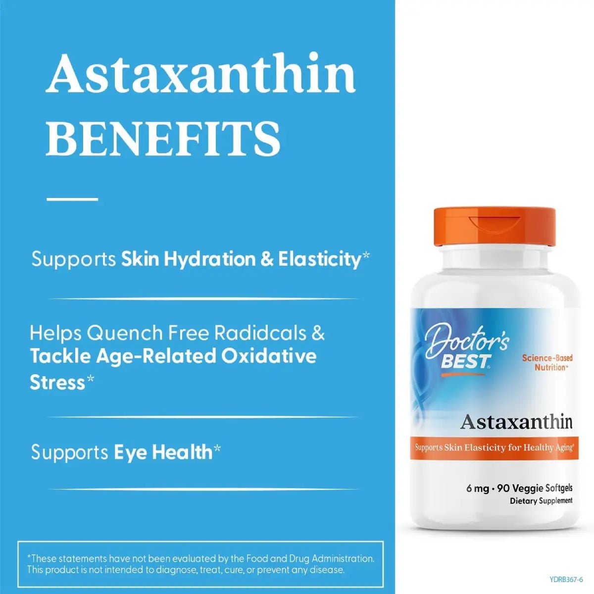 Doctor's Best Astaxantina 6 Mg 90 Cápsulas - Hi Vitamins