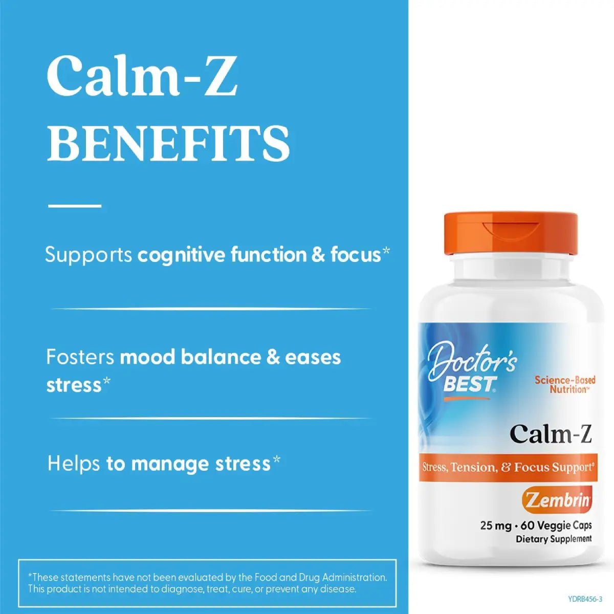 Doctor's Best Calm + Zembrin 25mg 60 Cápsulas - Hi Vitamins