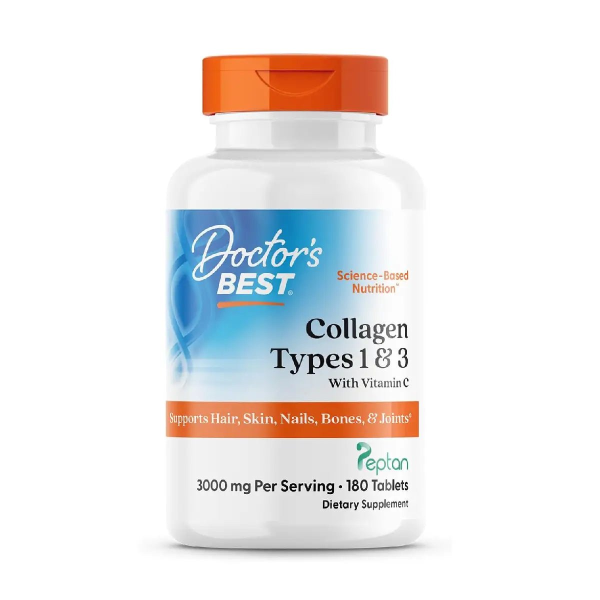 Doctor's Best Colágeno Tipo 1 y 3 1000 Mg 180 Tabletas - Hi Vitamins