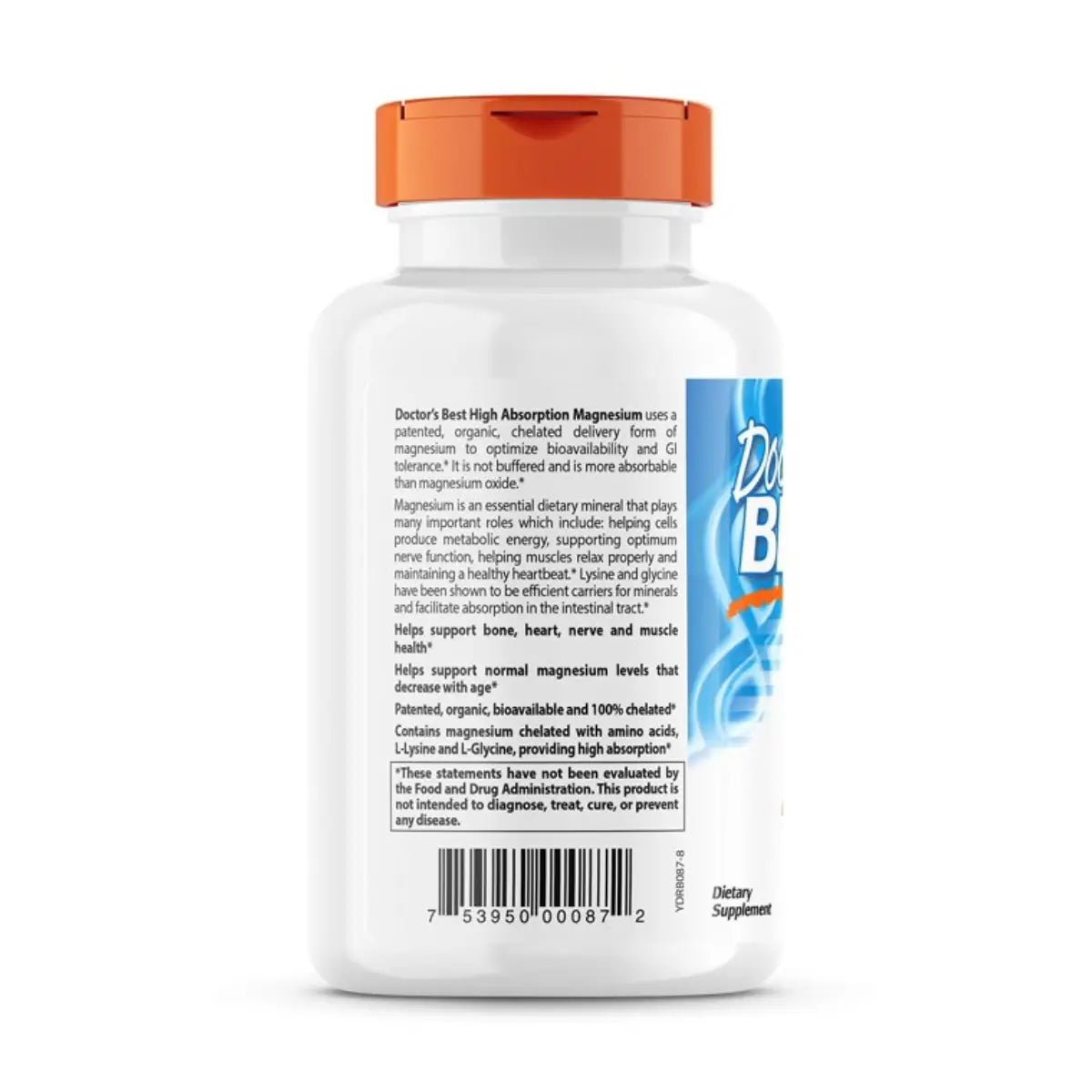 Doctor's Best Magnesio de Alta Absorción 100 Mg 240 Tabletas - Hi Vitamins
