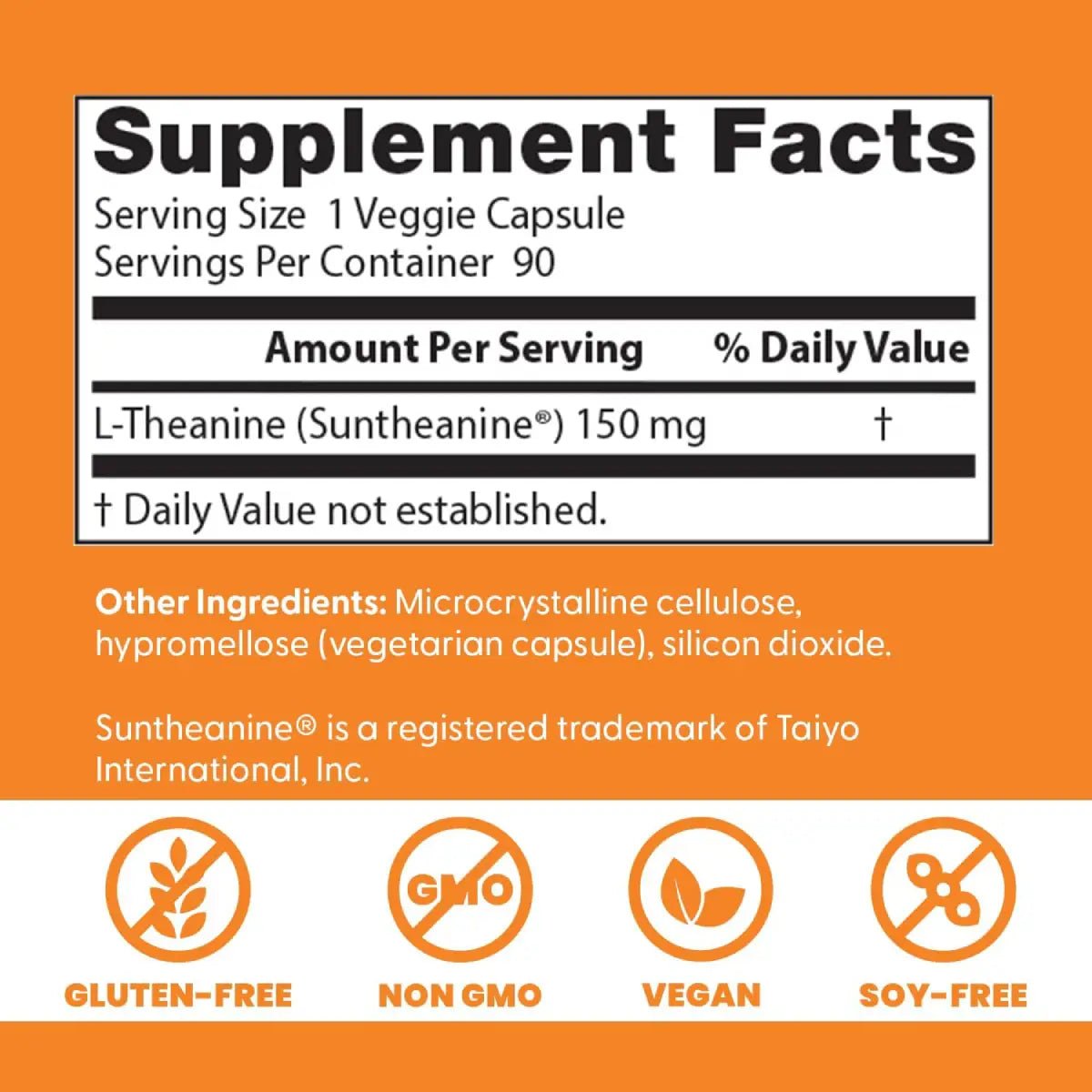 Doctor's Best Suntheanine L - Teanina 150mg 90 Cápsulas - Hi Vitamins