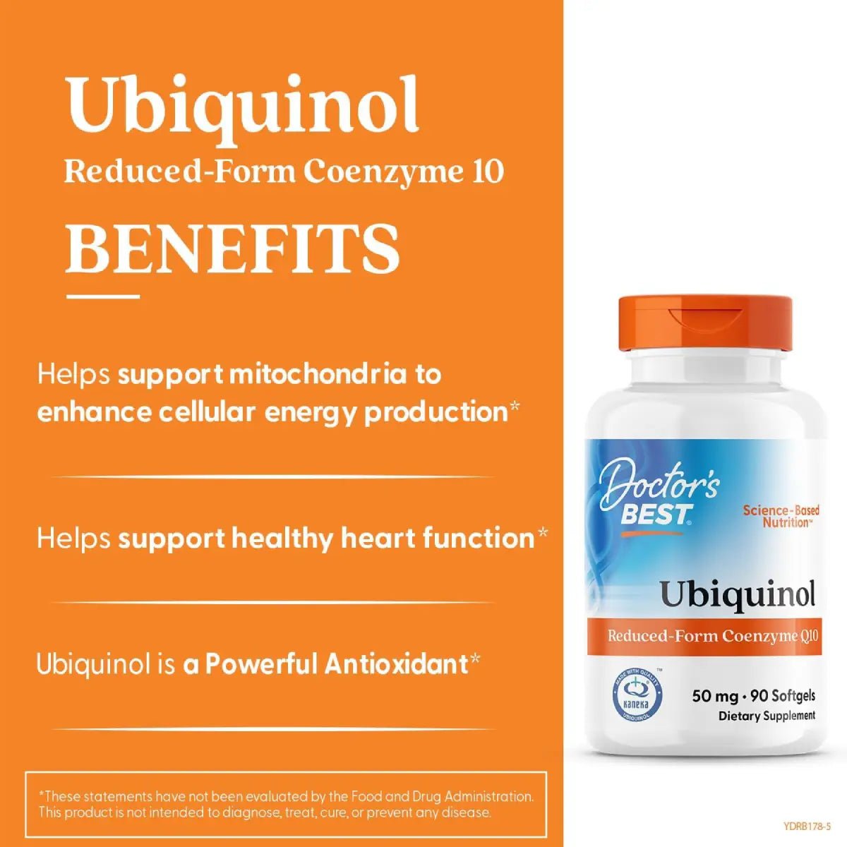 Doctor's Best Ubiquinol 50 mg 90 Cápsulas - Hi Vitamins