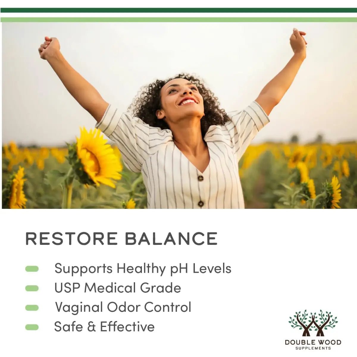 Double Wood Ácido Borico 600 Mg 60 Cápsulas - Hi Vitamins