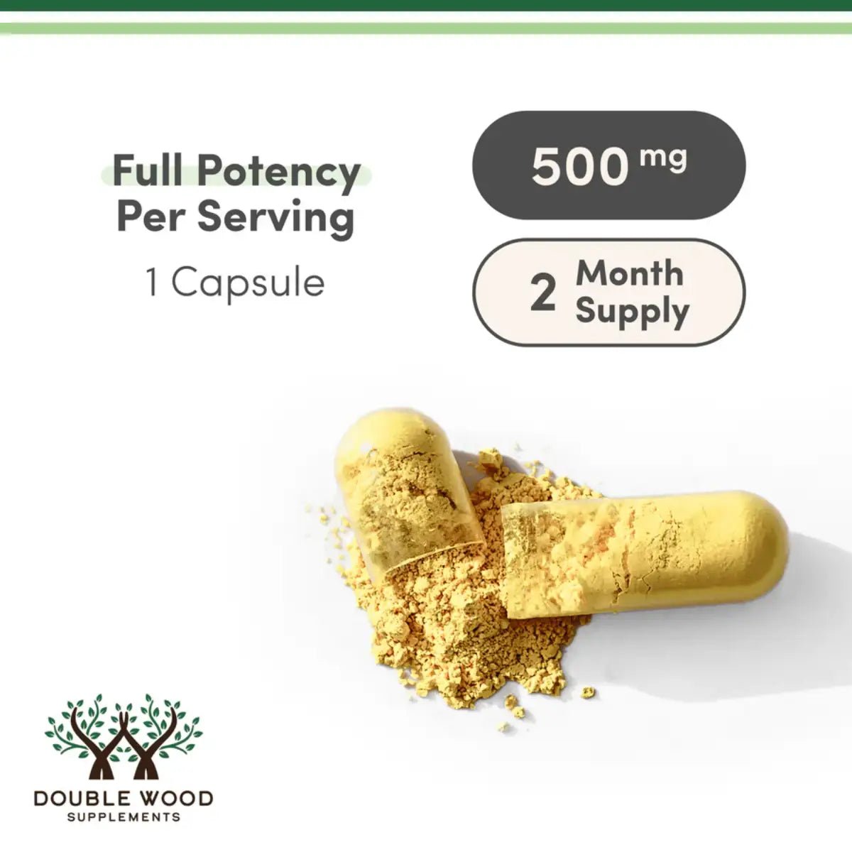 Double Wood Berberina 500mg 60 Cápsulas - Hi Vitamins