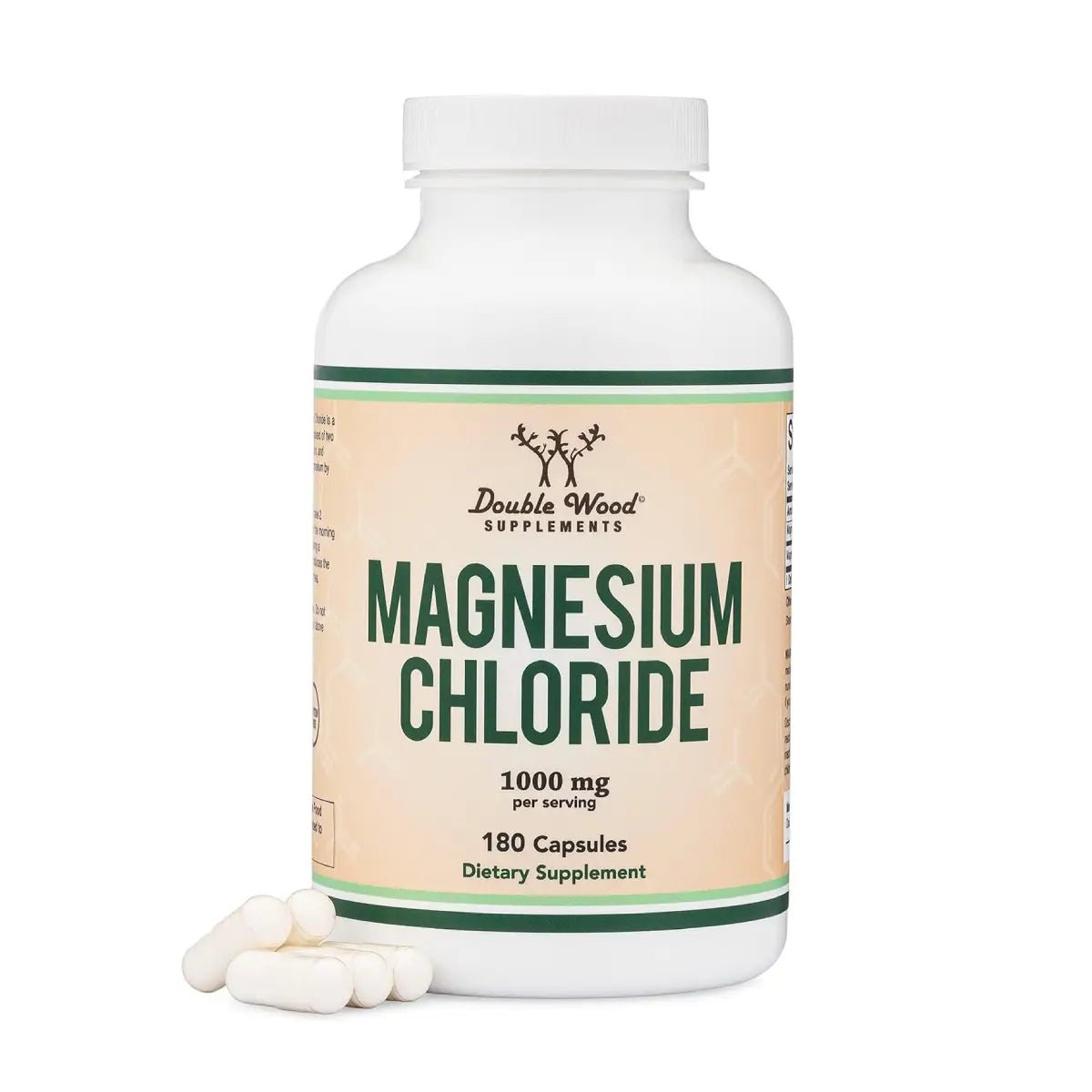Double Wood Cloruro de Magnesio 1000 mg 180 Cápsulas - Hi Vitamins