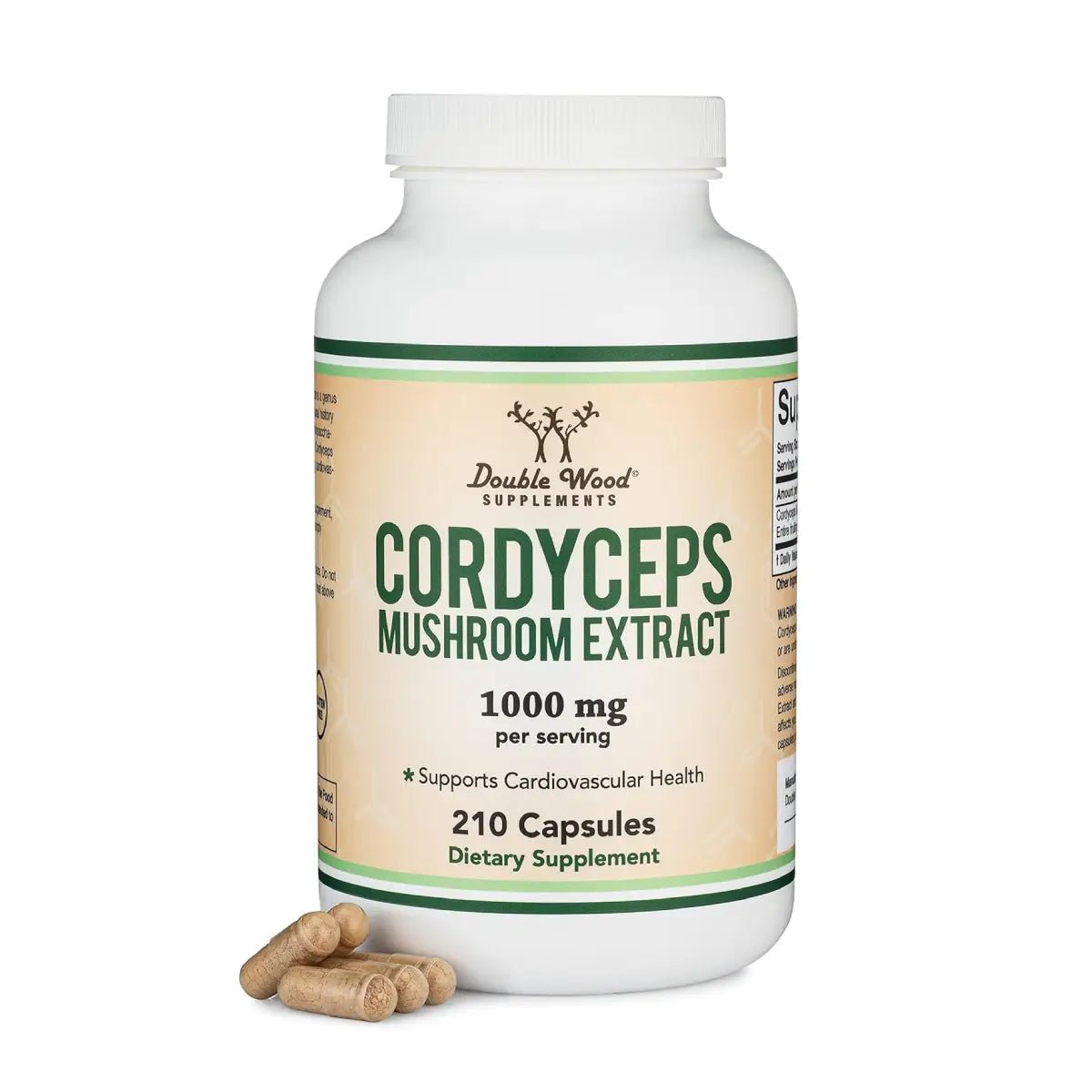 Double Wood Cordyceps Mushroom Extract 1000mg 210 Cápsulas - Hi Vitamins