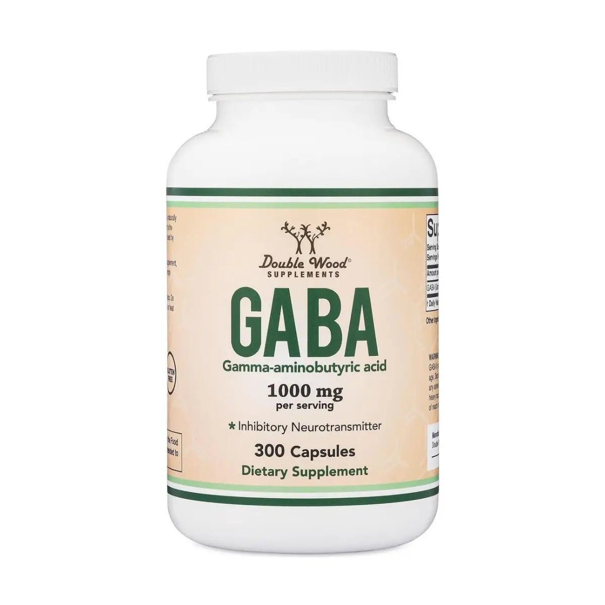 Double Wood GABA 1000 mg 300 Cápsulas - Hi Vitamins
