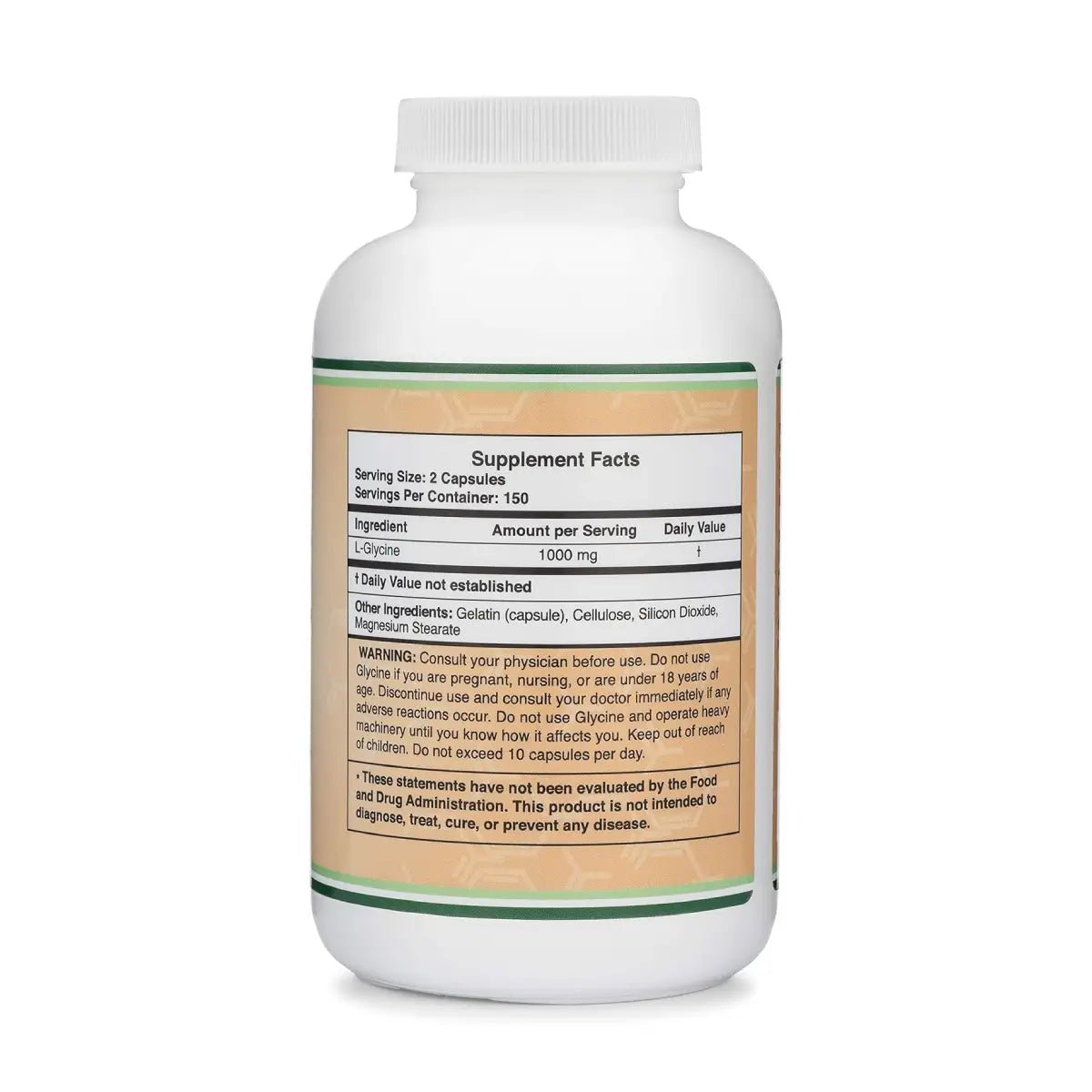 Double Wood Glicina 1000 Mg 300 Cápsulas - Hi Vitamins