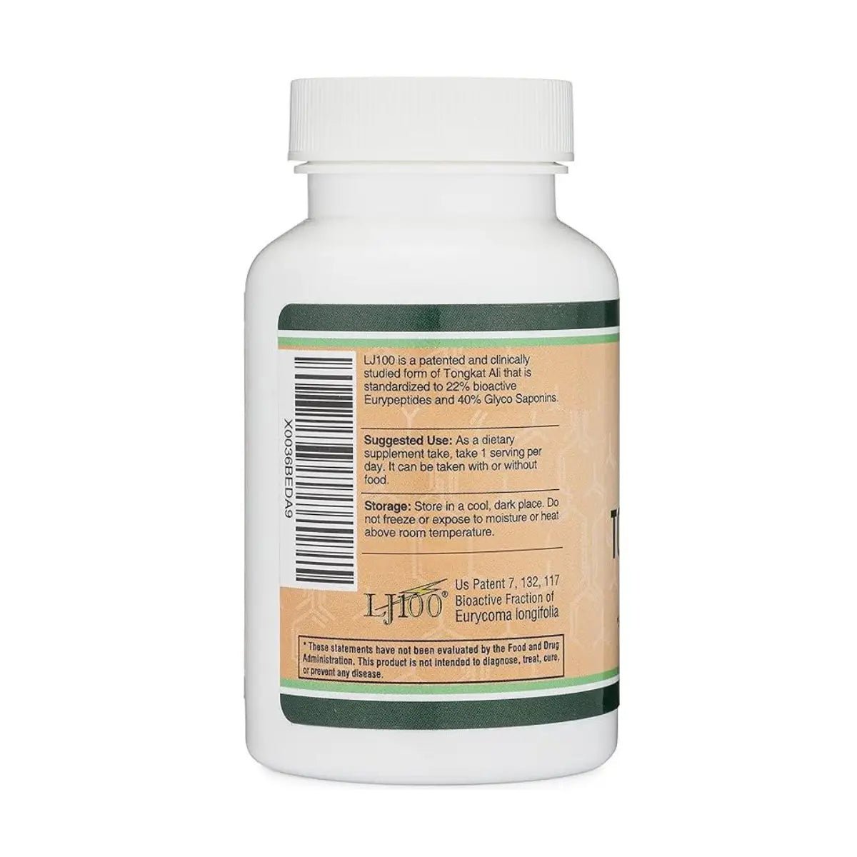 Double Wood LJ 100 Tongkat Ali 100 Mg 120 Cápsulas - Hi Vitamins