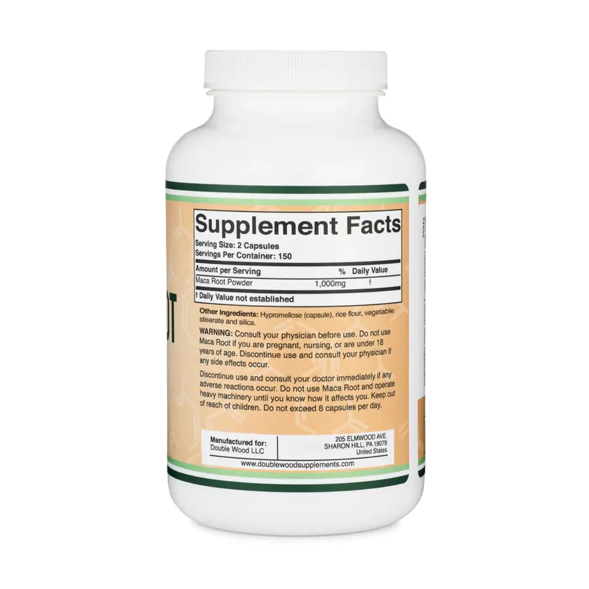 Double Wood Raíz de Maca 1000 Mg 300 Cápsulas - Hi Vitamins