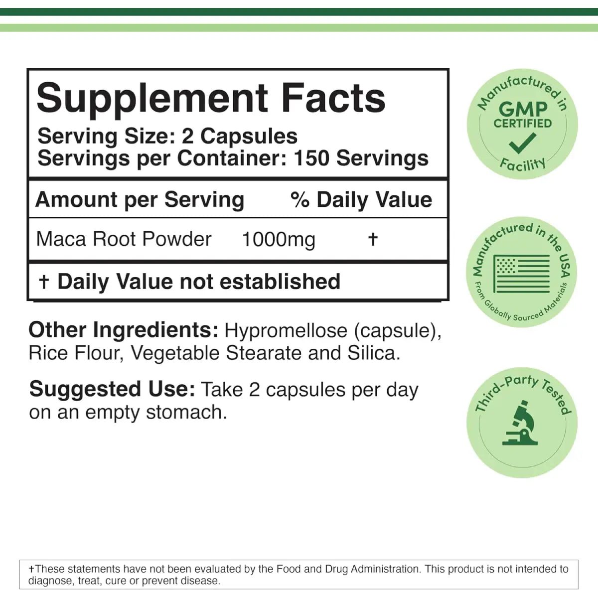 Double Wood Raíz de Maca 1000 Mg 300 Cápsulas - Hi Vitamins