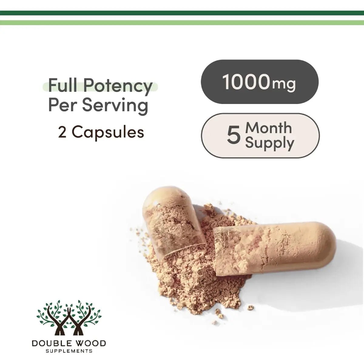 Double Wood Raíz de Maca 1000 Mg 300 Cápsulas - Hi Vitamins