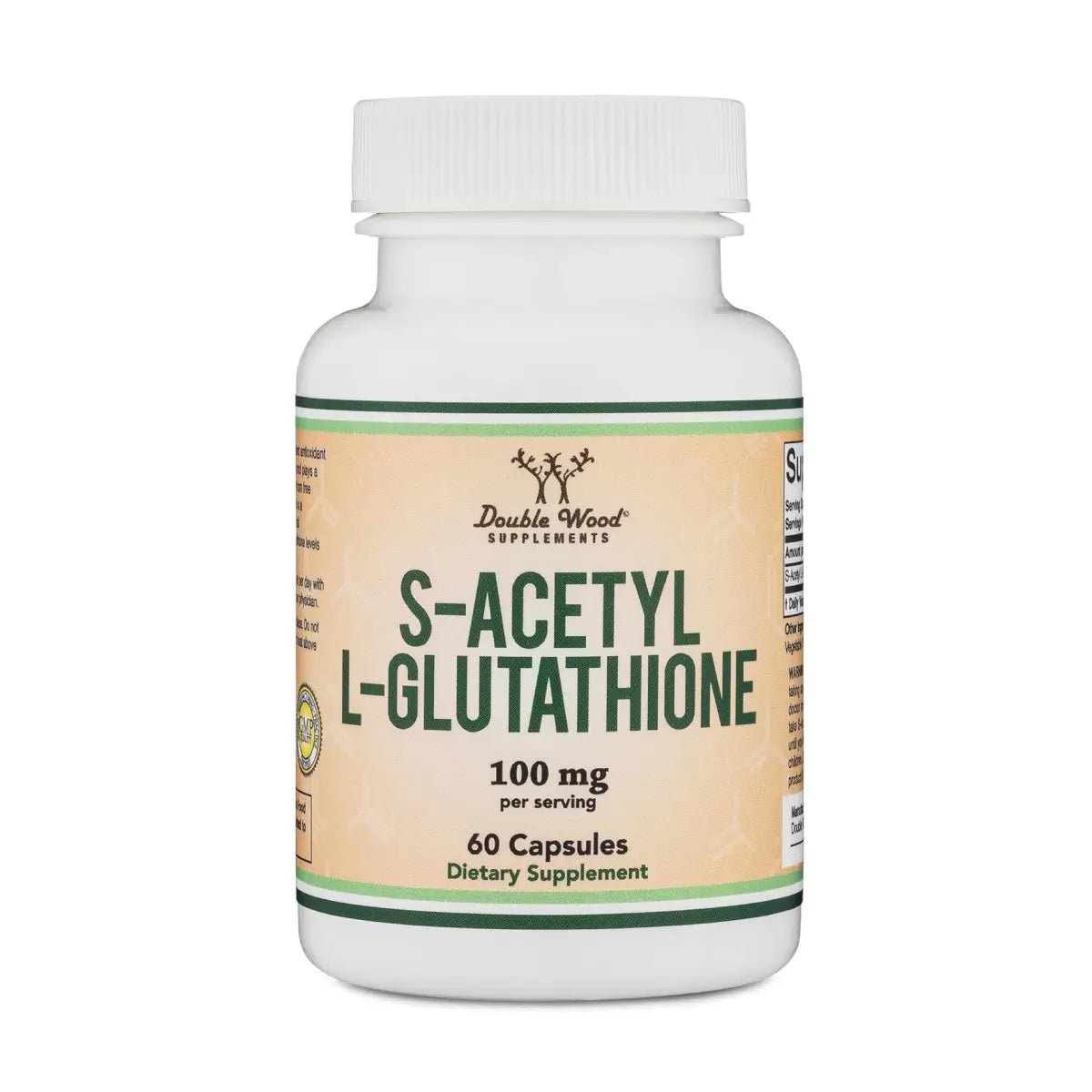 Double Wood S - Acetyl L - Glutathione 100mg 60 Cápsulas - Hi Vitamins