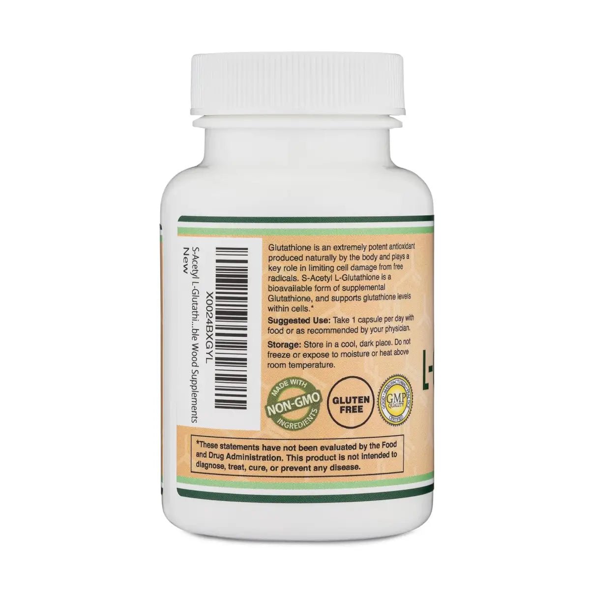 Double Wood S - Acetyl L - Glutathione 100mg 60 Cápsulas - Hi Vitamins