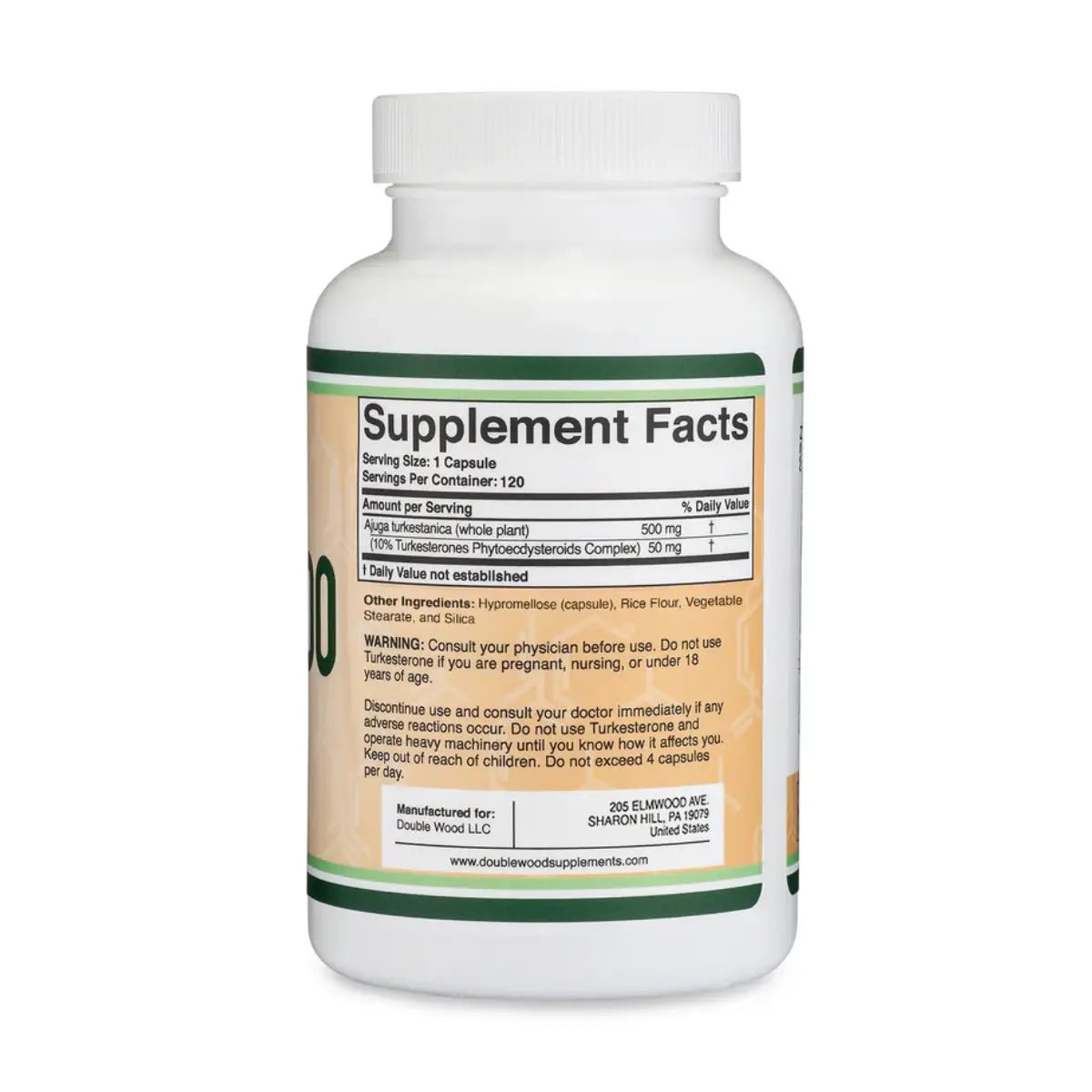 Double Wood TURK 500 | 500 Mg 120 Cápsulas - Hi Vitamins