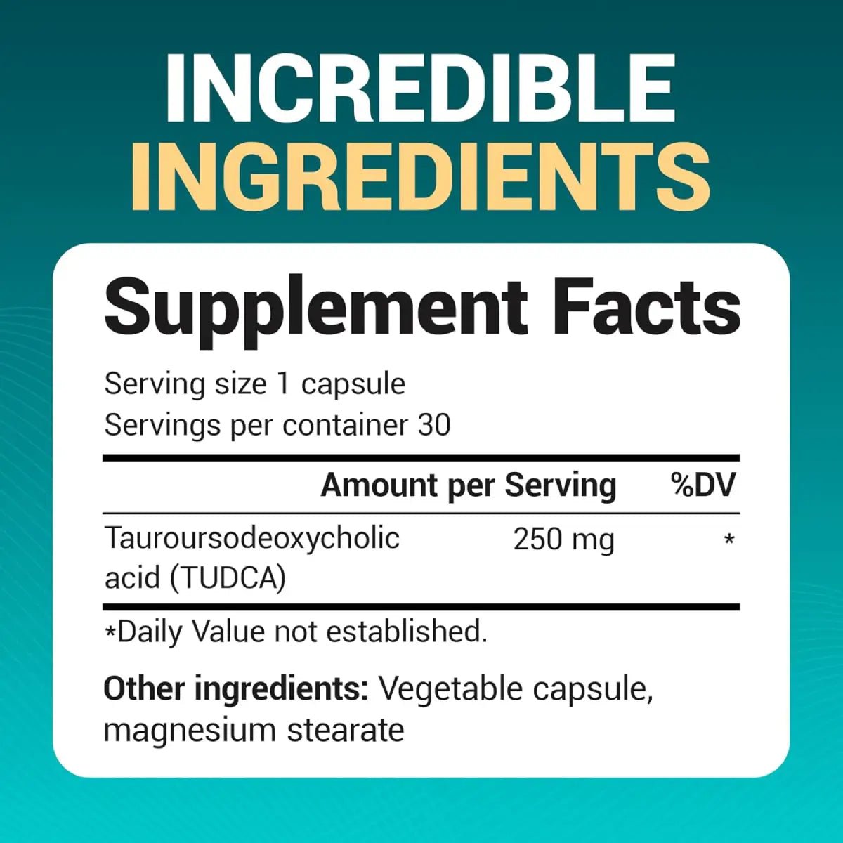 Dr. Berg TUDCA 250 mg 30 Cápsulas - Hi Vitamins