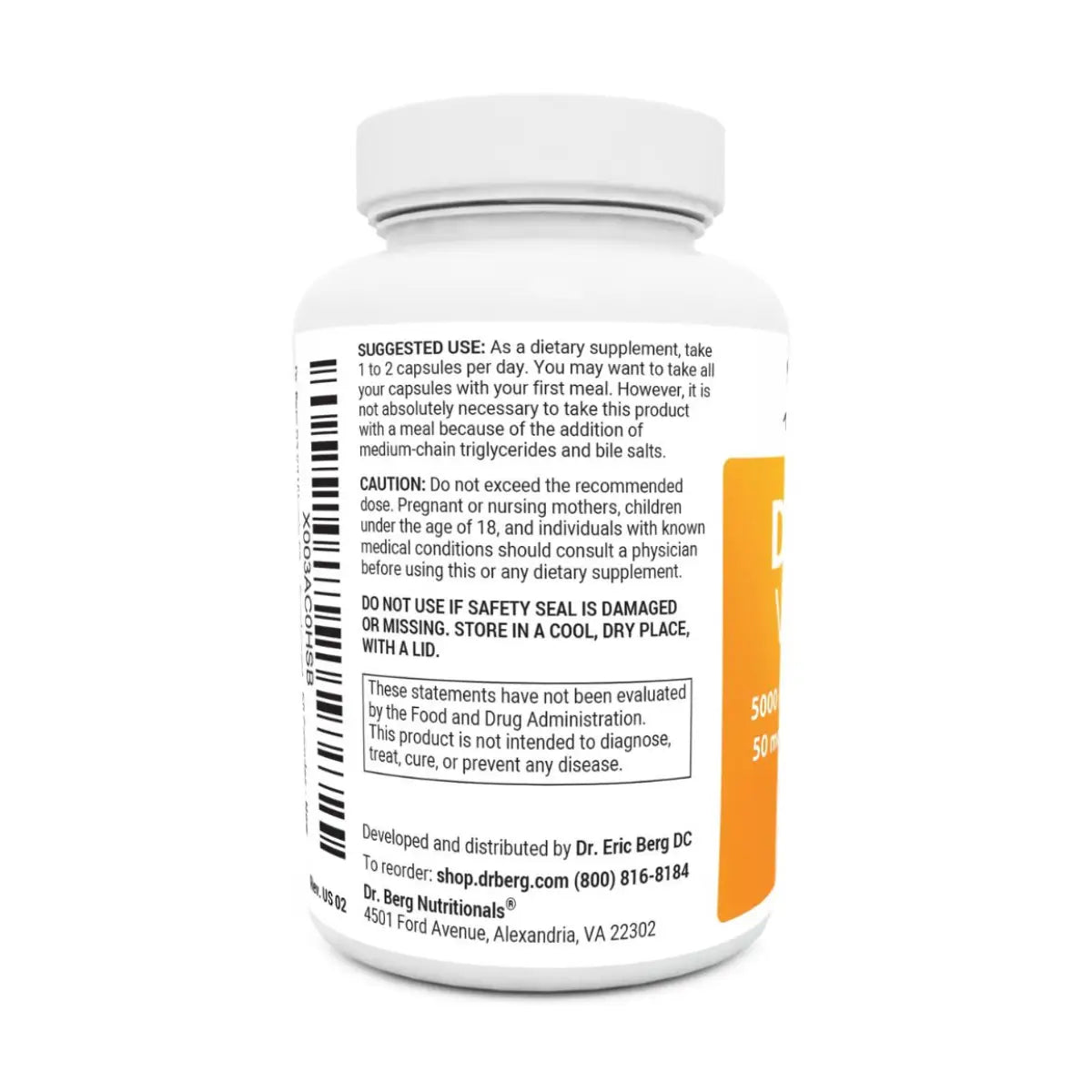 Dr. Berg Vitaminas D3 & K2 60 Cápsulas - Hi Vitamins