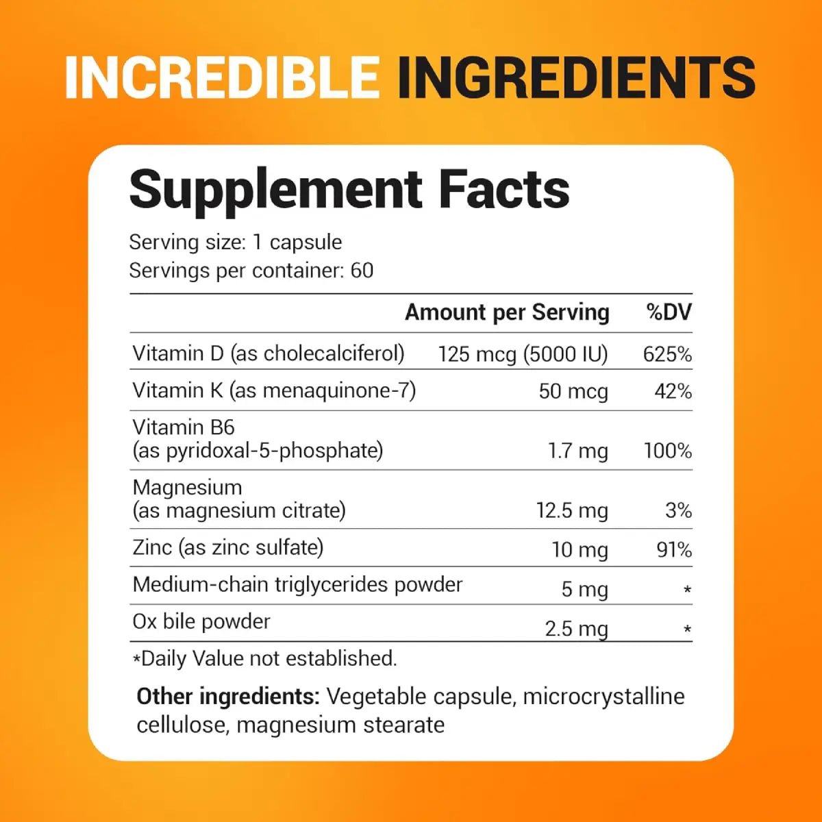 Dr. Berg Vitaminas D3 & K2 60 Cápsulas - Hi Vitamins
