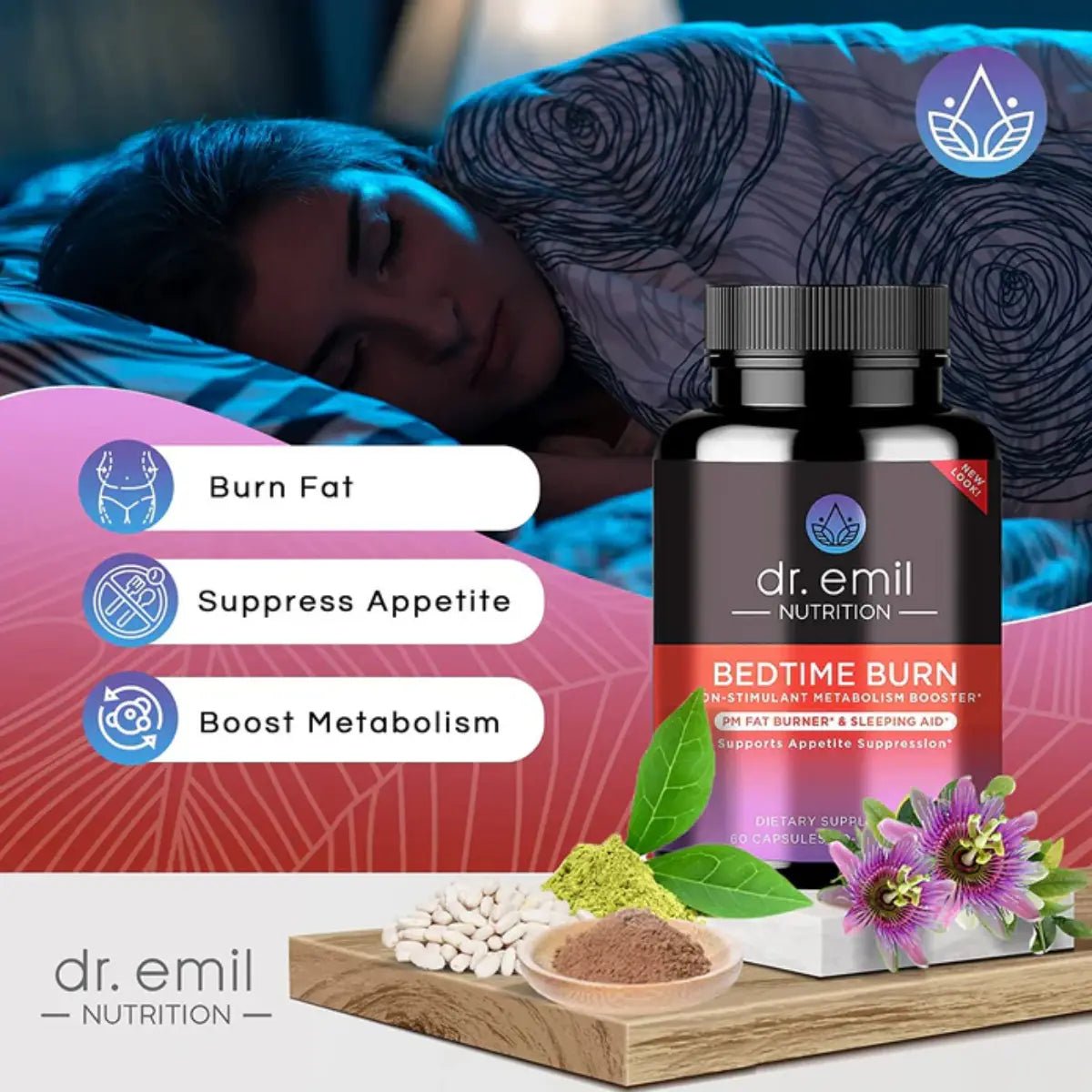 Dr. Emil BedTime Burn 60 Cápsulas - Hi Vitamins