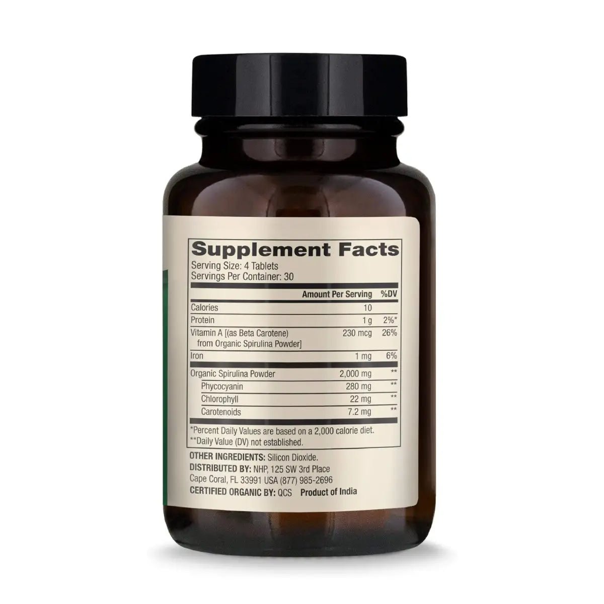 Dr. Mercola Espirulina Orgánica 2,000 mg 120 Tabletas - Hi Vitamins