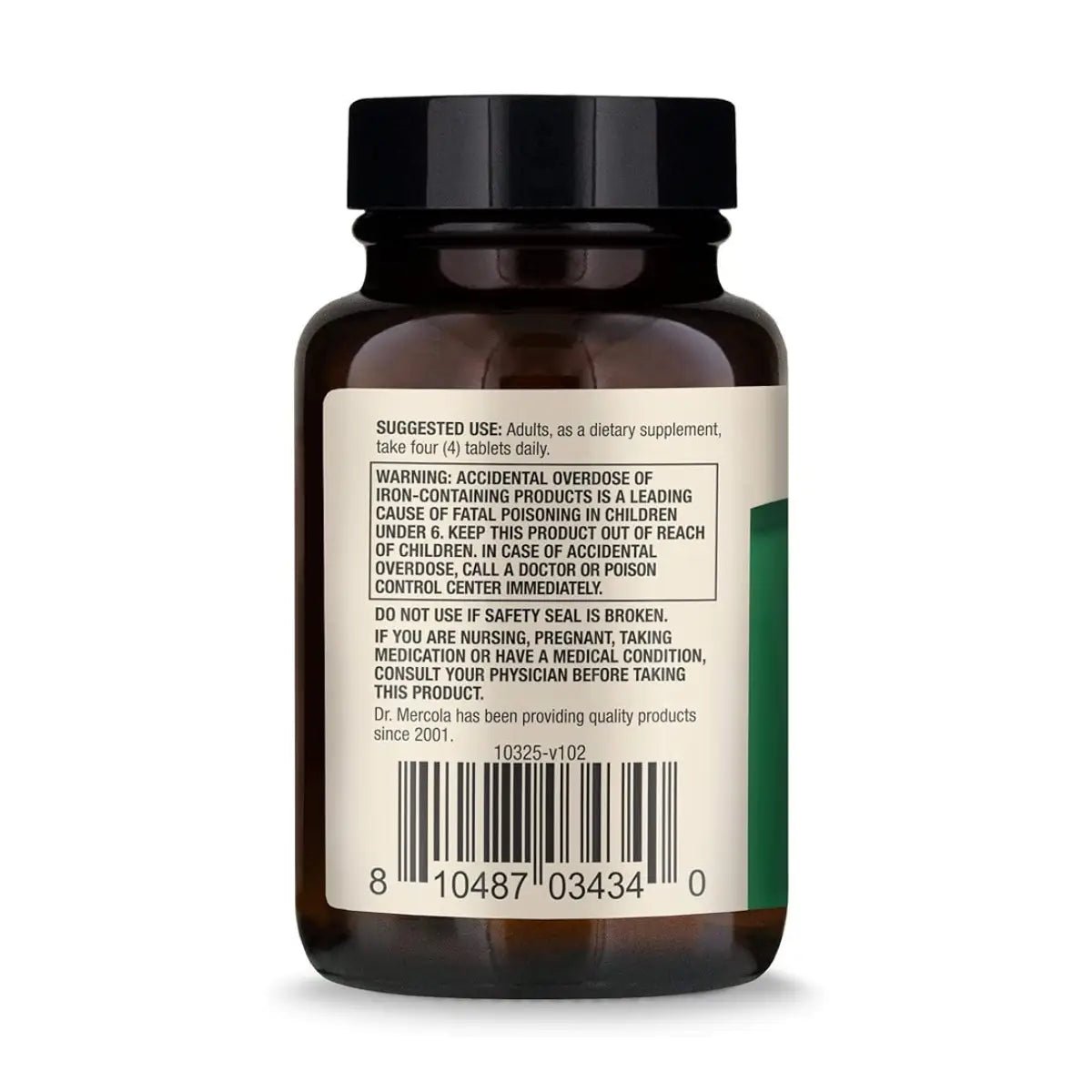 Dr. Mercola Espirulina Orgánica 2,000 mg 120 Tabletas - Hi Vitamins