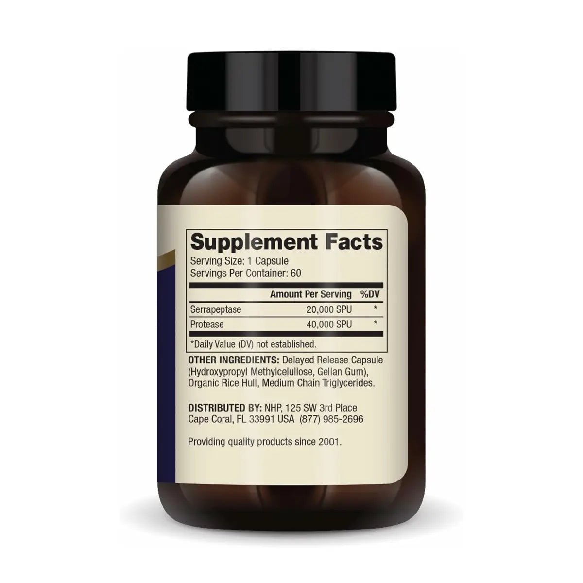 Dr. Mercola® Serrapeptase Enzimas 60 Cápsulas | Salud Cardiovascular - Hi Vitamins