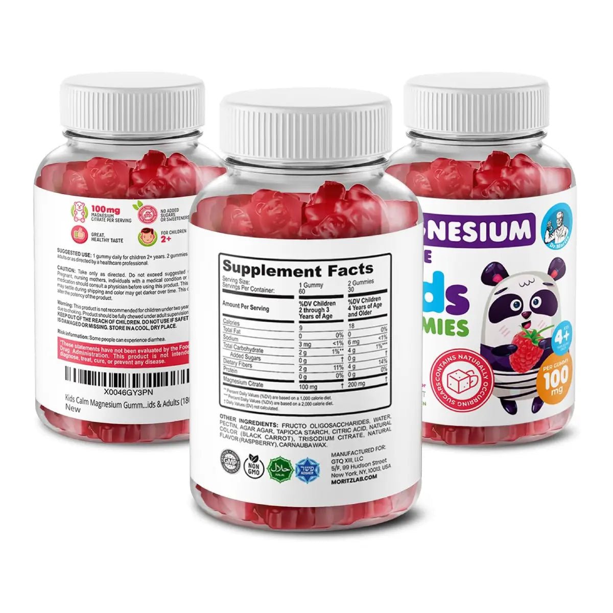 Dr. Moritz Citrato de Magnesio Infantil 60 Gomitas sabor frambuesa - Hi Vitamins