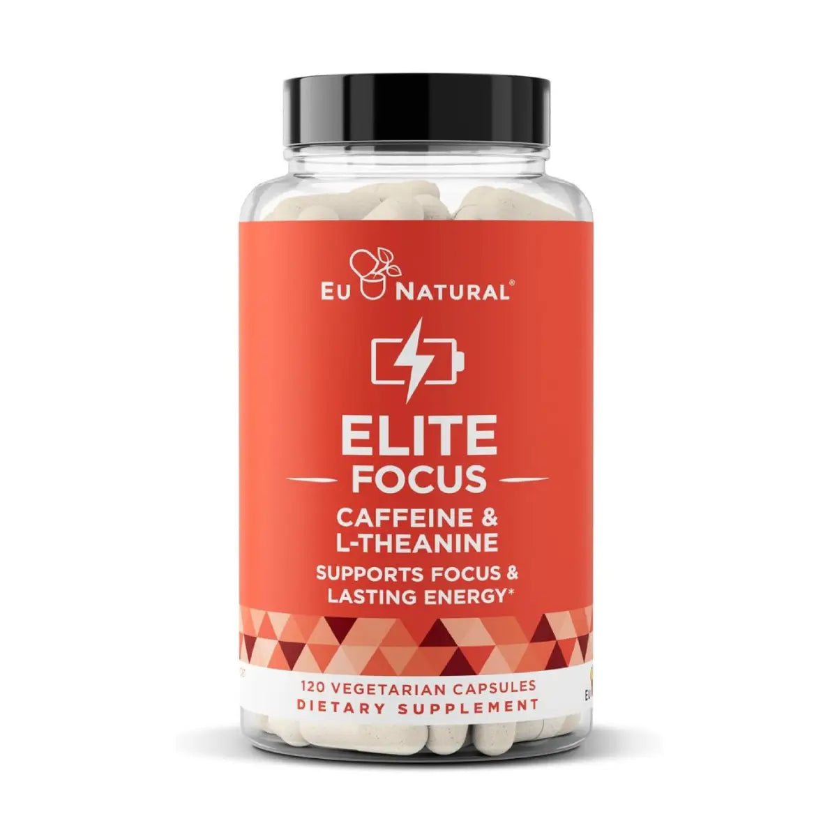 EU Natural Elite Focus (Cafeína + L - Teanina) 120 cápsulas - Hi Vitamins