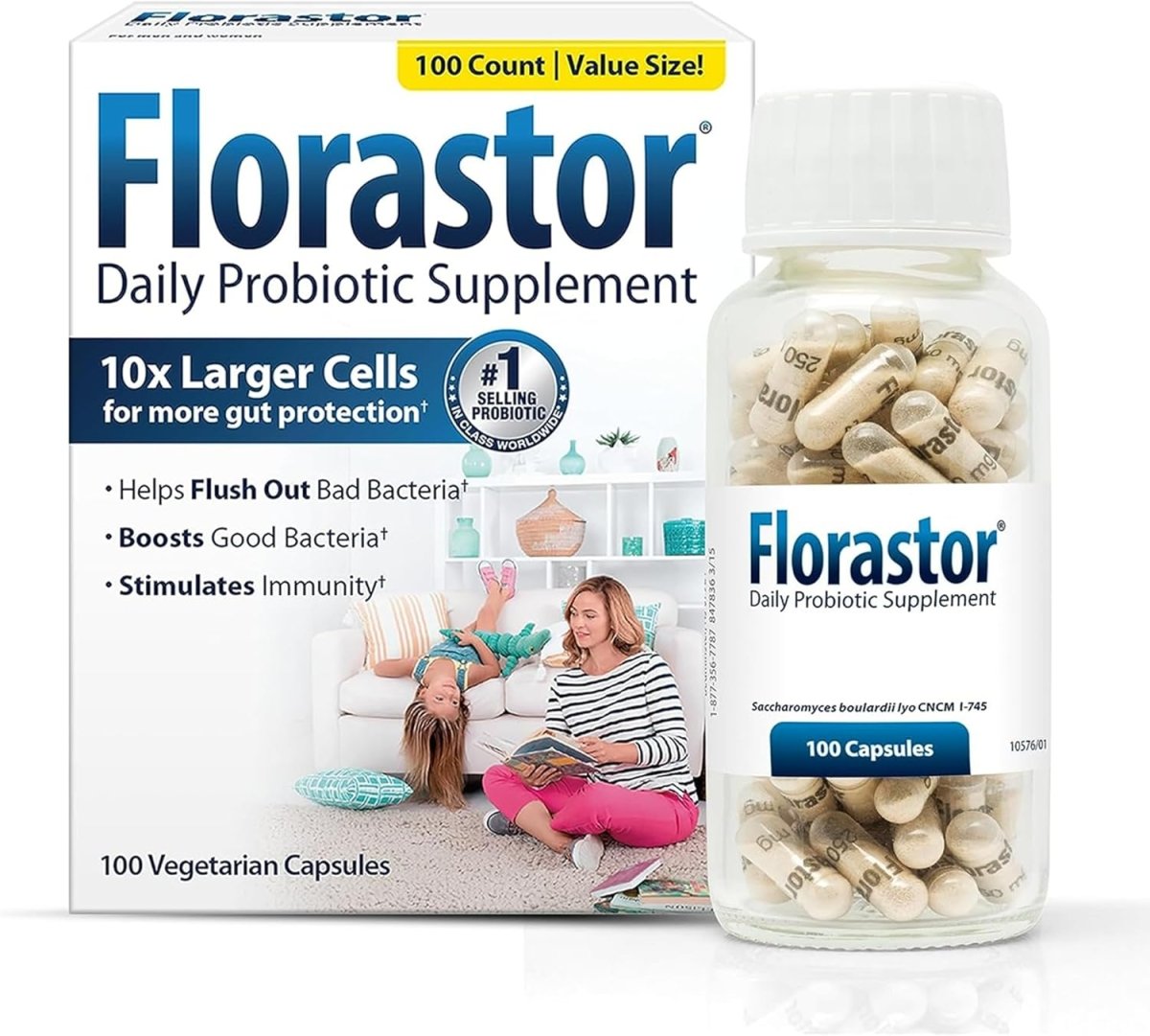 Florastor Daily Suplemento Probiótico 100 Cápsulas - Hi Vitamins