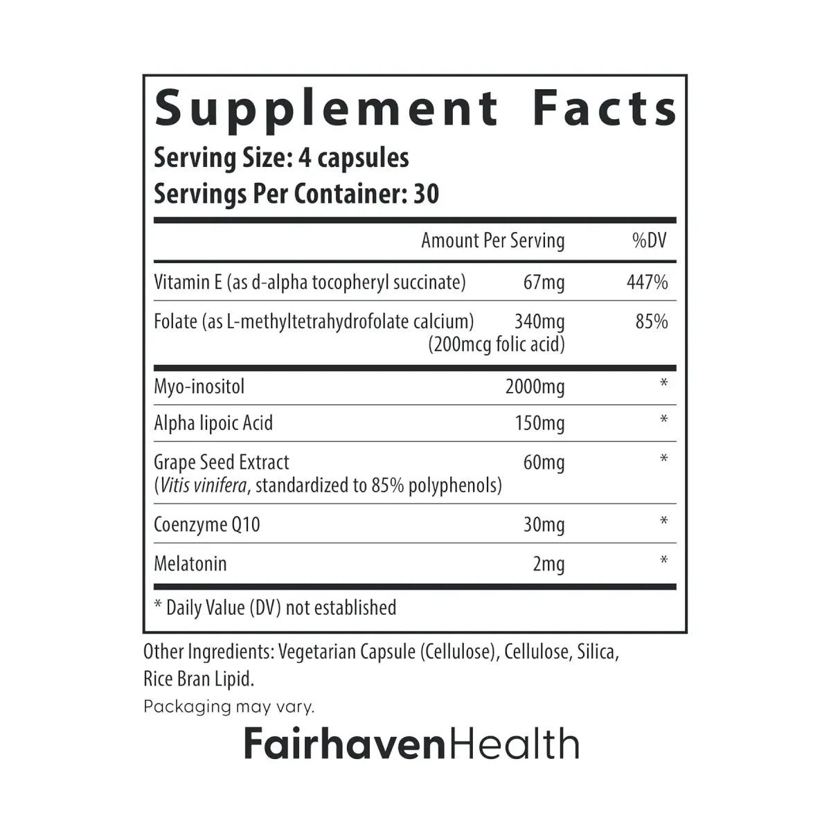Fairhaven Health Ovaboost para Mujeres 120 Cápsulas - Hi Vitamins