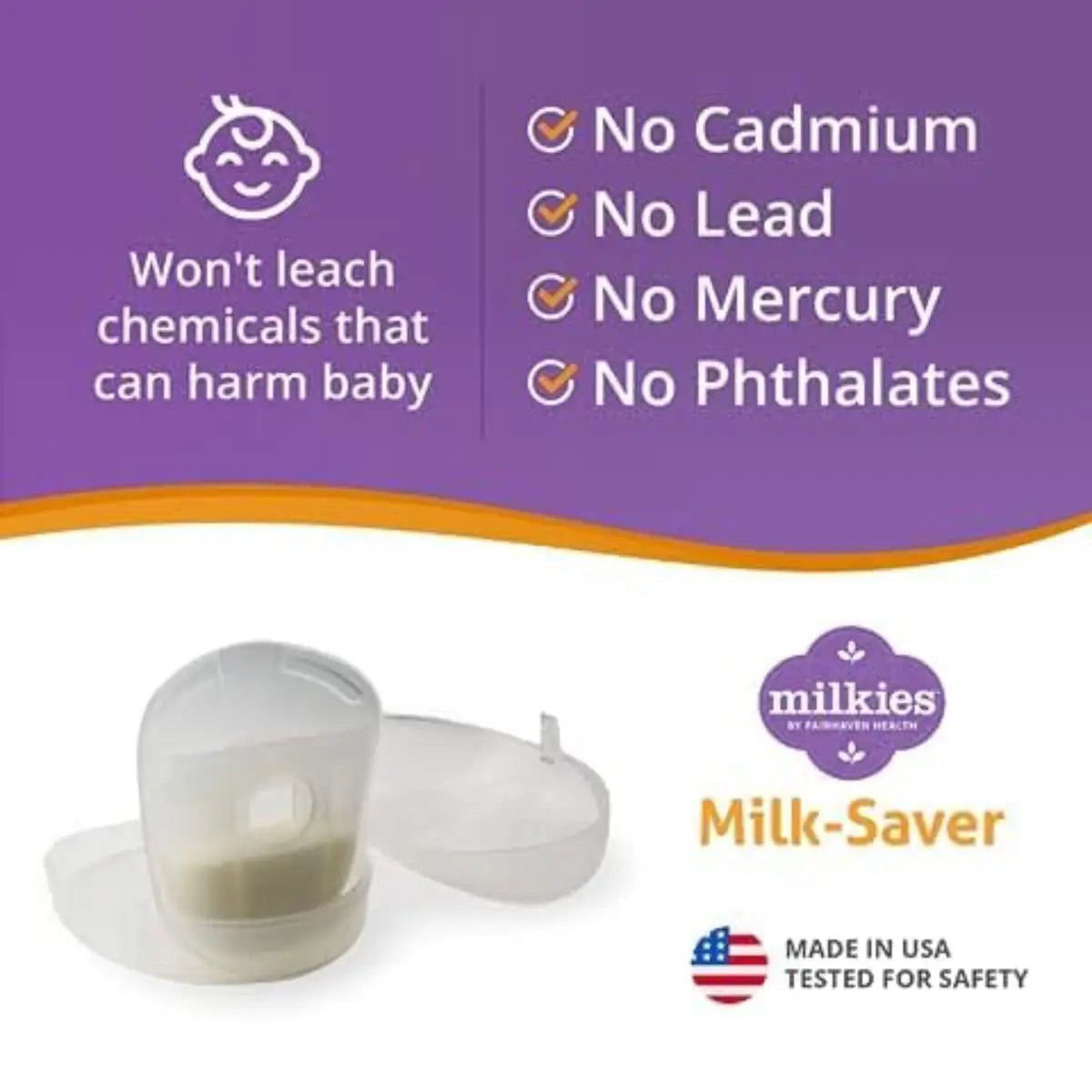 Fairhaven Health® Milkies Milk - Saver Colector de Leche Materna - Hi Vitamins