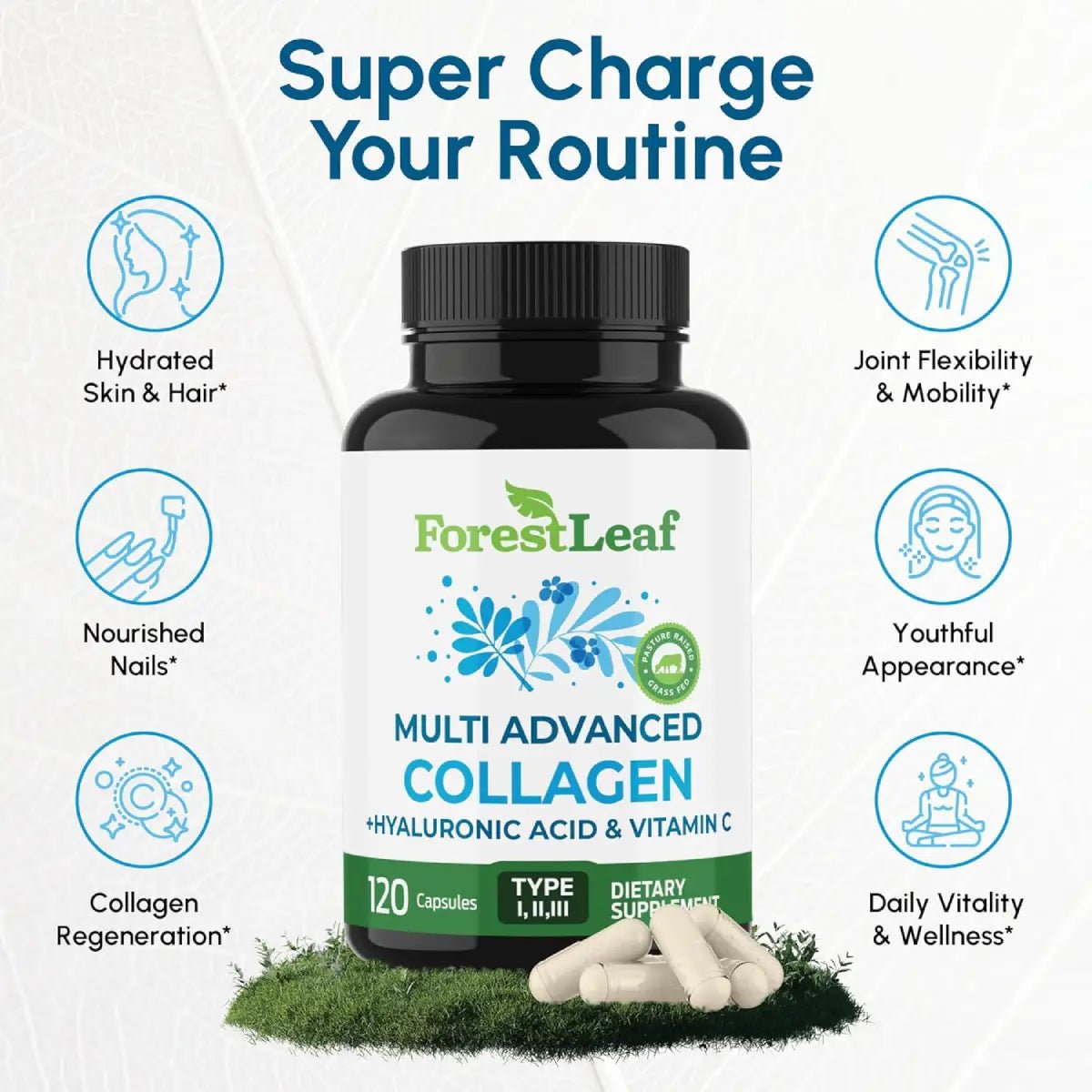 ForestLeaf® Multi Colágeno Avanzado 120 Cápsulas - Hi Vitamins