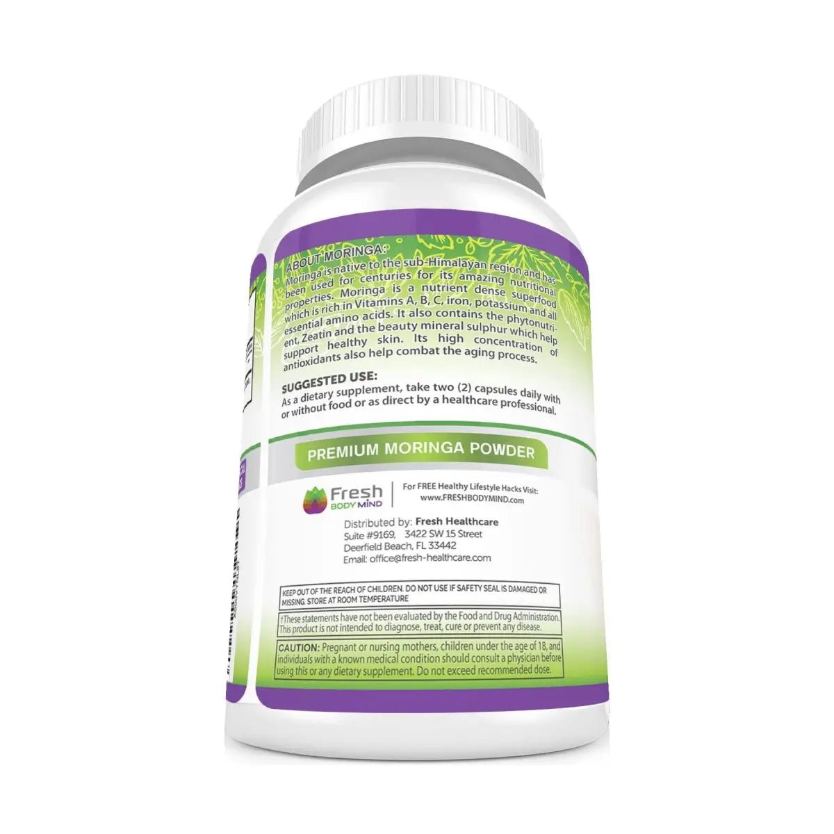 Fresh Healthcare Moringa Pura Premium 1000 Mg 180 Cápsulas - Hi Vitamins