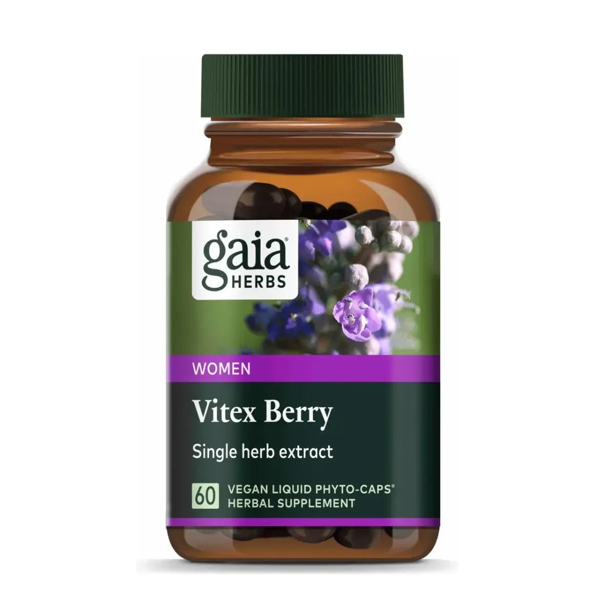 Gaia Herbs® Vitex Berry Balance Hormonal para Mujeres 60 Cápsulas - Hi Vitamins