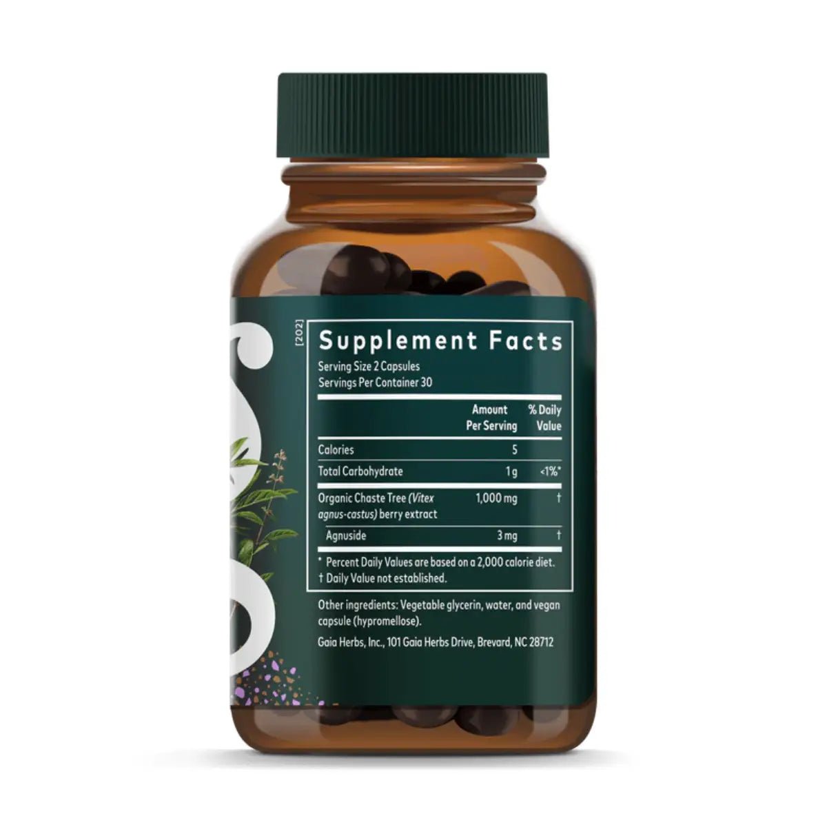 Gaia Herbs® Vitex Berry Balance Hormonal para Mujeres 60 Cápsulas - Hi Vitamins