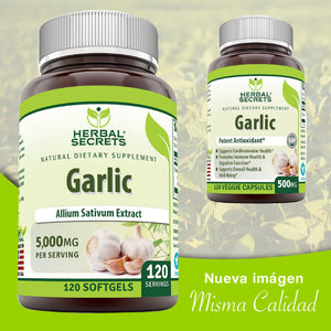 HERBAL SECRETS® GARLIC 500MG 120 CAPSULES