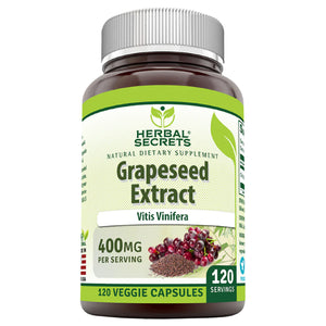 HERBAL SECRETS® GRAPESEED EXTRACT 400MG 120 CAPSULES